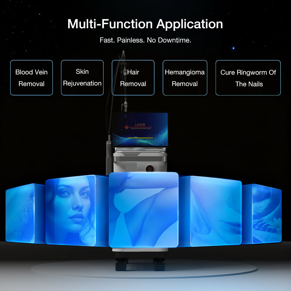 Medical Long Pulse 1064nm 755nm Nd Yag Alexandrite Laser Hair Removal Machine