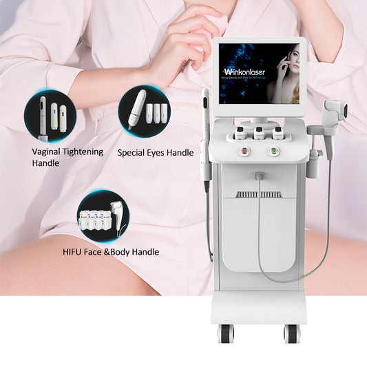 WINKONLASER 2025 Portable HIFU Machine  3D 4D 5D 7D 8D Painless Face Lifting & Body Slimming Device CE Certified