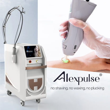 Non Touch Nd Yag 755Nm 1064Nm Long Pulse Alexandrite Laser Hair Removal Machine