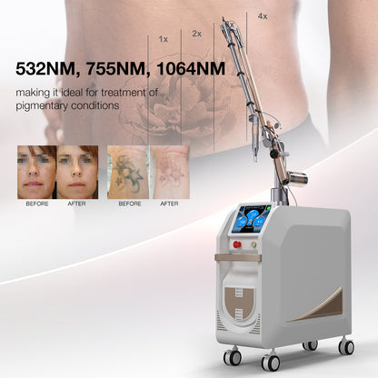 Picosecond Laser 532 755 1320 1064 Q Switch Nd Yag Laser Tattoo Removal Machine